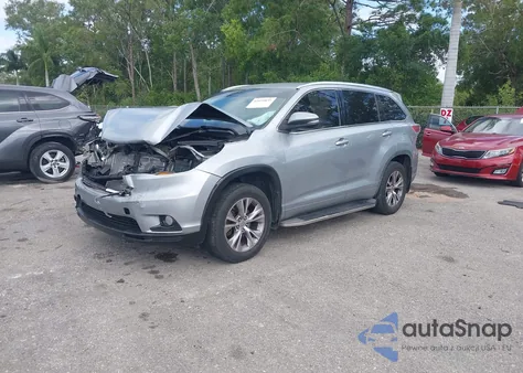 2014 Toyota Highlander Xle V6 z USA, uszkodzony, nr VIN 5TDKKRFH8ES023910